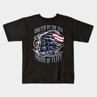 United by the sea, proud of our fleet - fleet week Kids T-Shirt